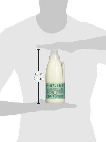 MRS. MEYER'S CLEAN D السّيدة. منعم الأقمشة السائل من مايرز كلين داي مملوء بالزيوت العطرية والريحان الخالي من البارابين 32 أونصة - عبوة من 6 قطع (192 حمولة) - Image 3